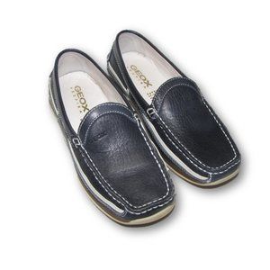 Geox Respira Blue Leather Loafers